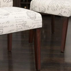 GDFStudio GDF Studio Script Printed Linen Dining Chairs, Set Of 2 11 GDFStudio GDF Studio Script Printed Linen Dining Chairs, Set Of 2 -abbyson shop f701fa2f0f931494 1966 w800 h800 b0 p0