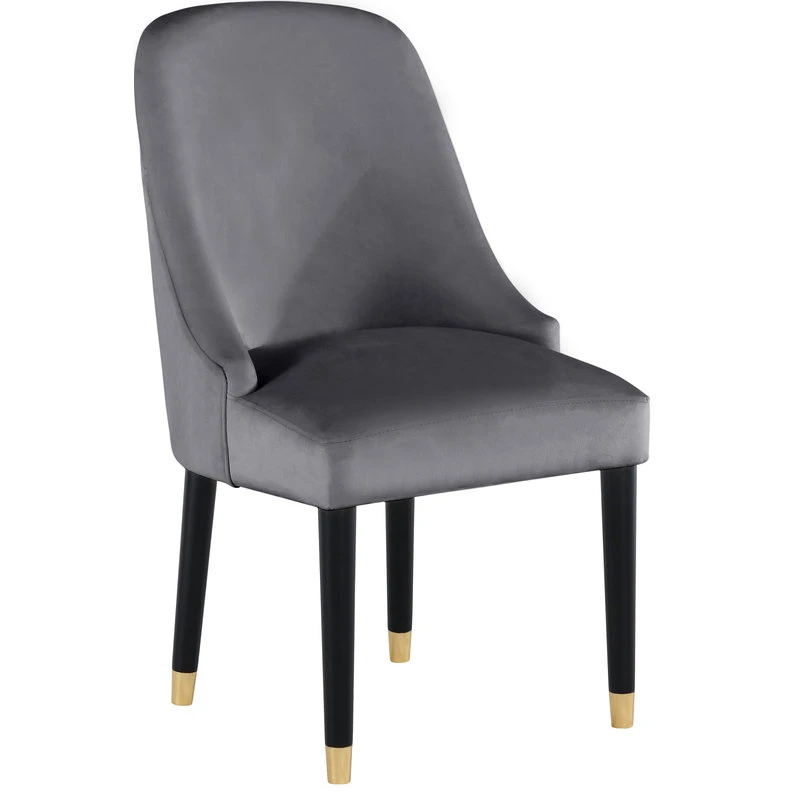 MOD The Maisie Dining Chair, Grey, Velvet, Set Of 2 6 MOD The Maisie Dining Chair, Grey, Velvet, Set Of 2 - Image 4