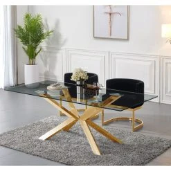MOD The Fay Dining Chair, Black And Gold, Velvet -abbyson shop fb31180d027415d6 1286 w800 h800 b0 p0