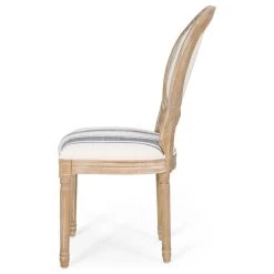GDFStudio Lariya French Country Fabric Dining Chairs (Set Of 2), Dark Blue Line + Natural -abbyson shop fbf18b6b0052734d 8731 w800 h800 b1 p0