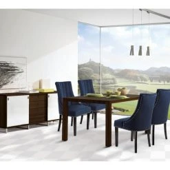 Meridian Furniture Oxford Velvet Dining Chair, Set Of 2, Navy 13 Meridian Furniture Oxford Velvet Dining Chair, Set Of 2, Navy -abbyson shop fcc1dece027414ee 5015 w800 h800 b0 p0