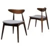 GDFStudio GDF Studio Issaic Mid Century Design Wood Dining Chairs, Set Of 2, Charcoal/Waln