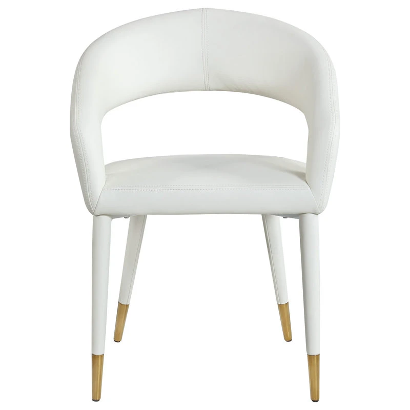 Meridian Furniture Destiny Dining Chair, White, Faux Leather 6 Meridian Furniture Destiny Dining Chair, White, Faux Leather - Image 4
