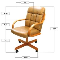 Caster Chair Company Casual Rolling Caster Dining Chair With Swivel Tilt In Oak Wood, Set Of 2, Buff 11 Caster Chair Company Casual Rolling Caster Dining Chair With Swivel Tilt In Oak Wood, Set Of 2, Buff -abbyson shop ff316dfa06340ead 3817 w800 h800 b1 p0