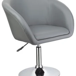 Best Master Furniture Adjustable Swivel Faux Leather Coffee Chair, Gray