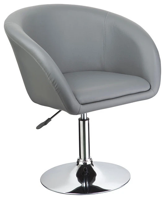 Best Master Furniture Adjustable Swivel Faux Leather Coffee Chair, Gray 3 Best Master Furniture Adjustable Swivel Faux Leather Coffee Chair, Gray