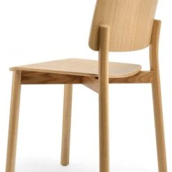 Kollektiff Mia Stacking Chair, American White Oak With Solid Wood Frame