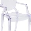 Flash Furniture 19" Plastic Ghost Dining Arm Chair In Transparent Crystal Clear 1 Flash Furniture 19" Plastic Ghost Dining Arm Chair In Transparent Crystal Clear -abbyson shop home design 15