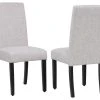 WestinTrends Upholstered Linen Fabric Dining Side Chair (Set Of 2), Light Gray -abbyson shop home design 3