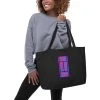 TENNIS INC Large Organic Tote Bag 6 -abbyson shop large eco tote black front 63bc81264c697